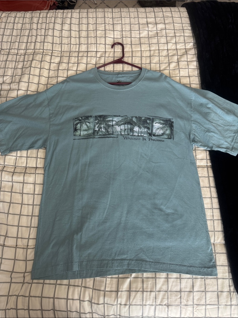 Men’s Light Teal Short-Sleeve Graphic Tee